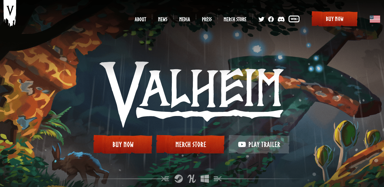 Sitio web oficial de Valheim