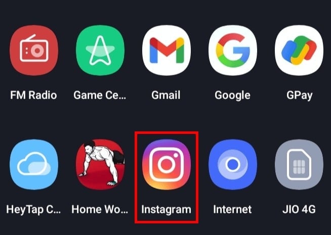 aplicación de Instagram