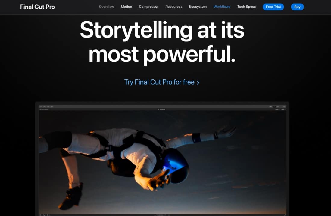 página web de final cut pro 