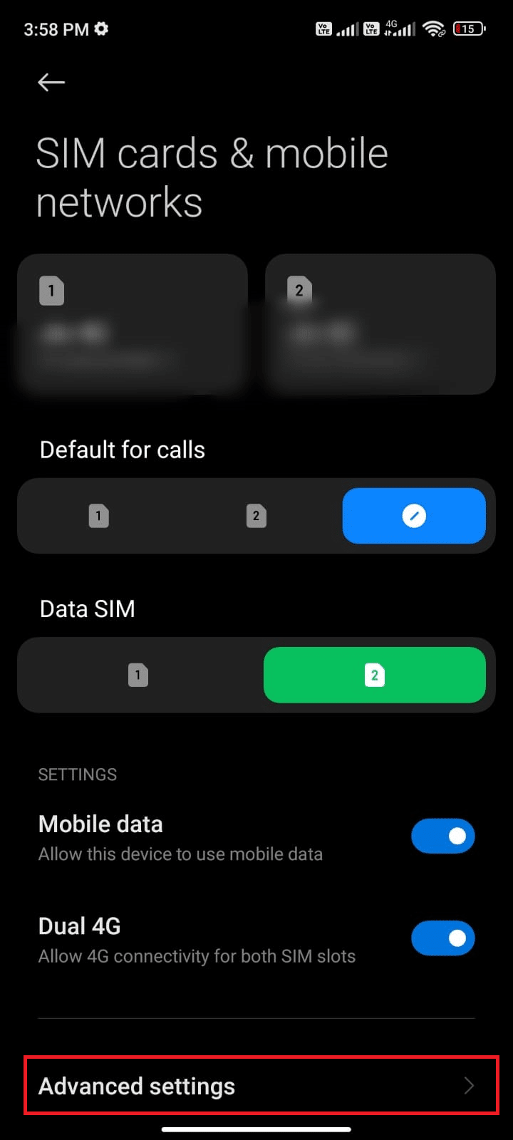 toque Configuración avanzada. Arreglar el código de error KingRoot 0X1