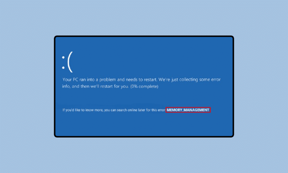 Cómo reparar el error BSOD de administración de memoria del código de detención de Windows