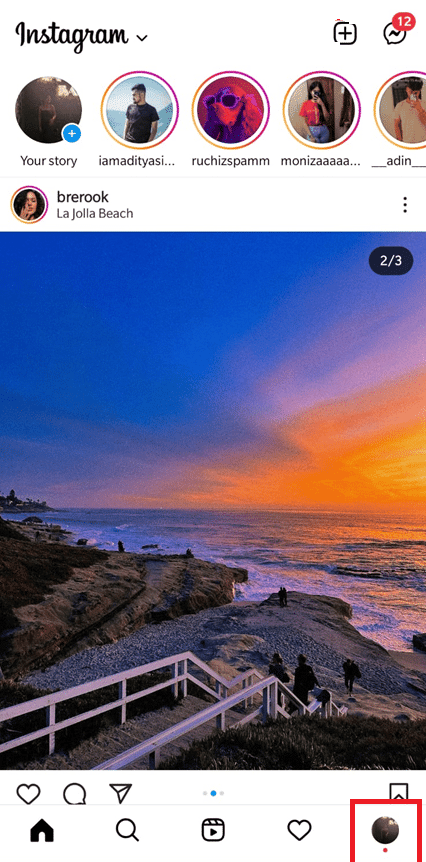 Toque el ícono de Perfil en la parte inferior derecha de la pantalla para ir a su Perfil