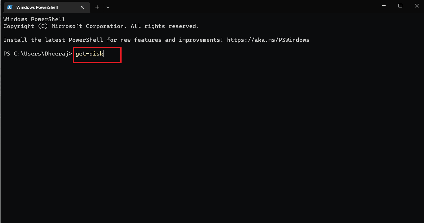 ventana de comandos y presione
