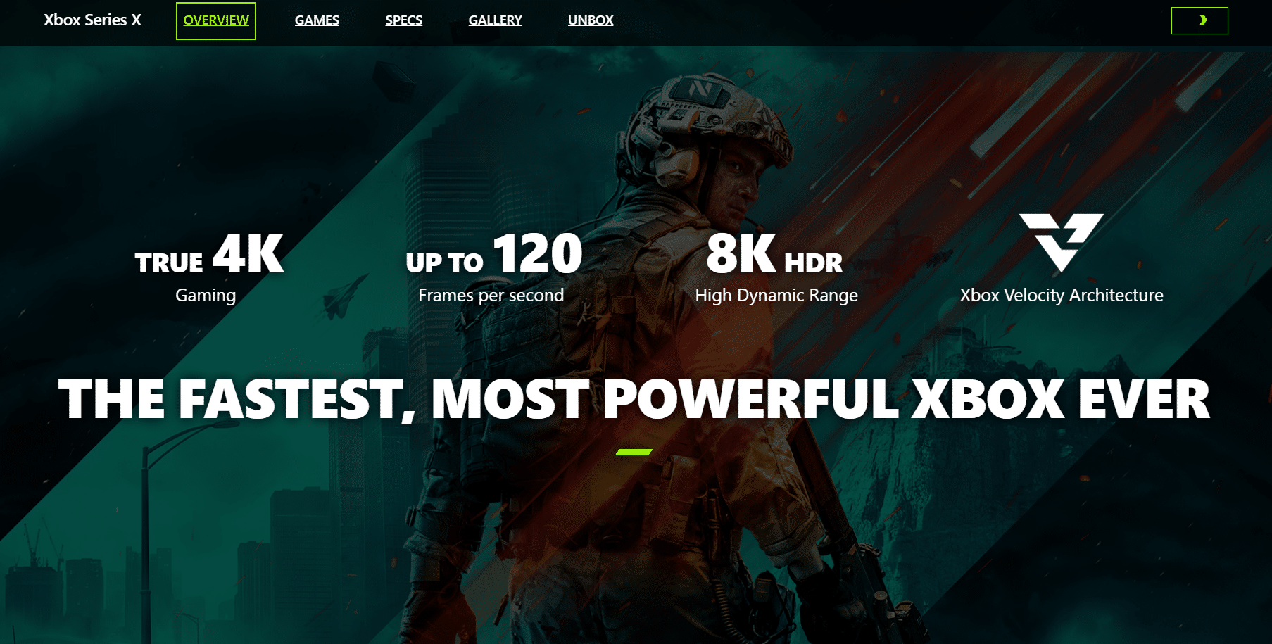 xbox serie x página web 
