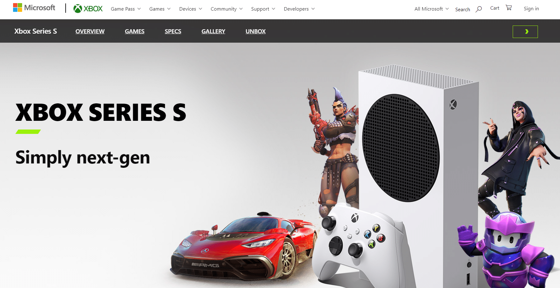 pagina web de xbox series 