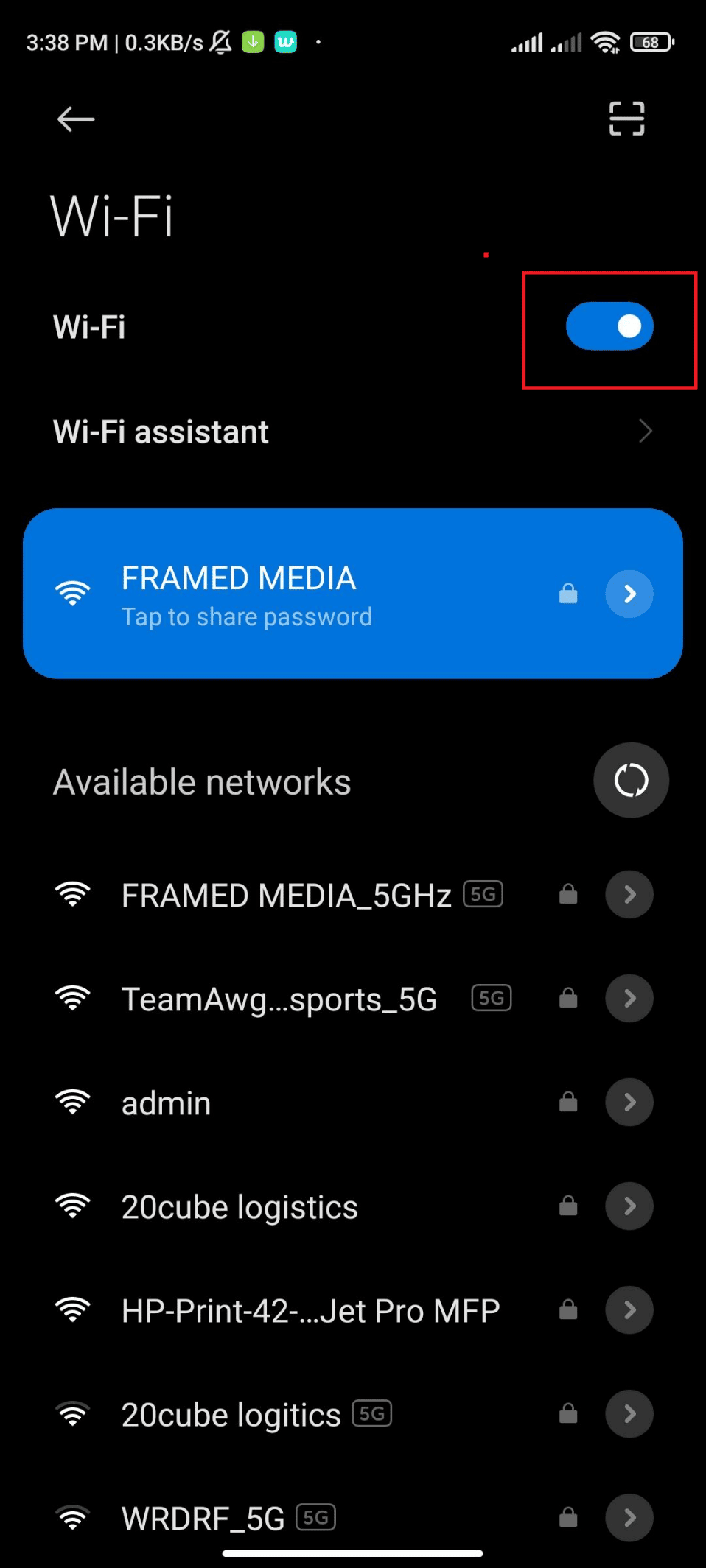 activar Wi-Fi.  Cómo instalar HBO Max en un televisor LG
