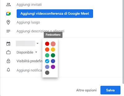 Color del calendario