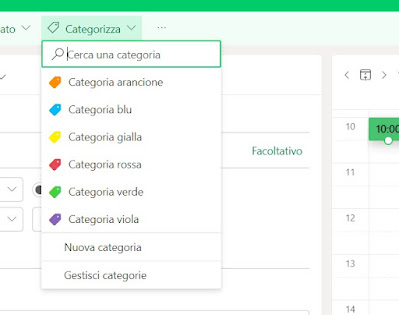 Categorías de Outlook