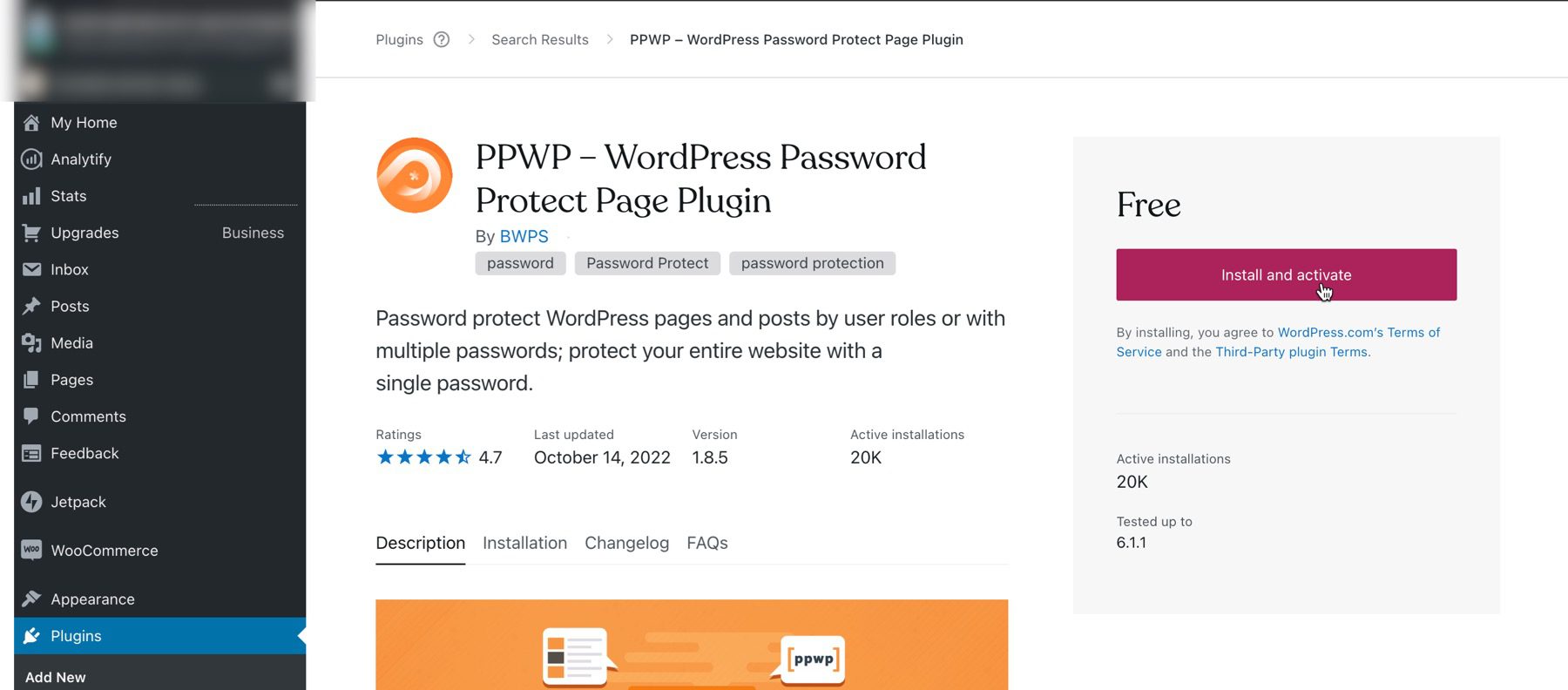 Instalar y activar PPWP