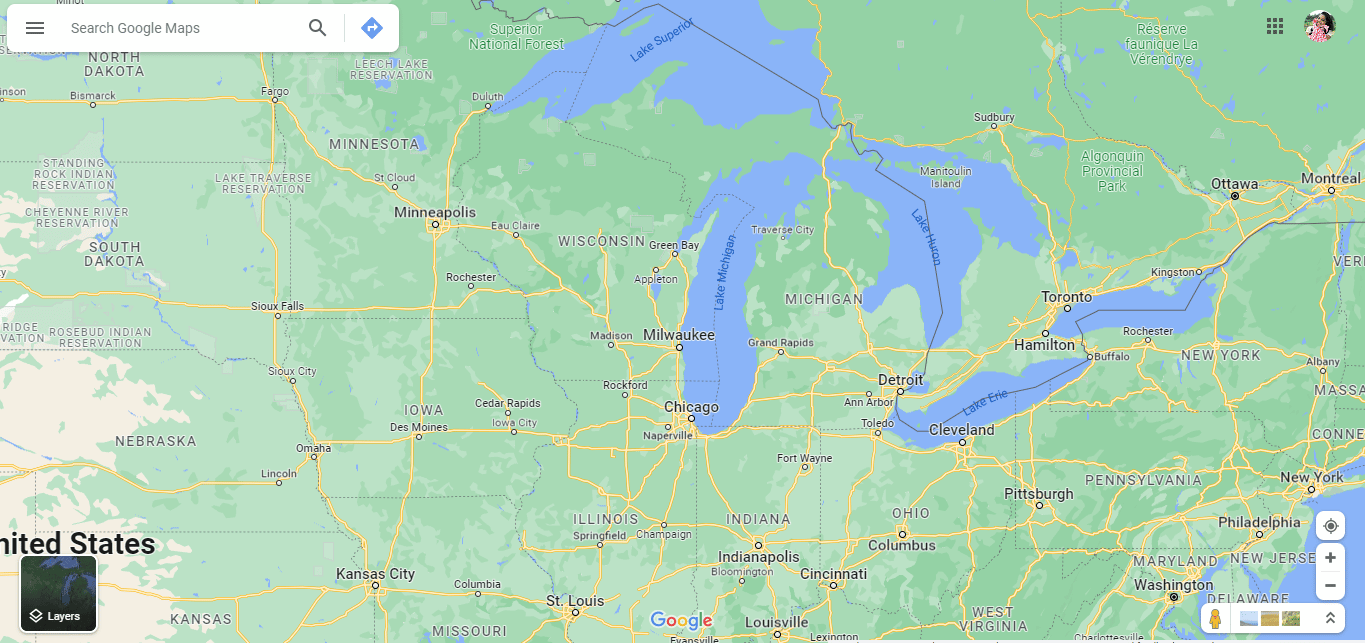 Abre Google Maps en tu escritorio 