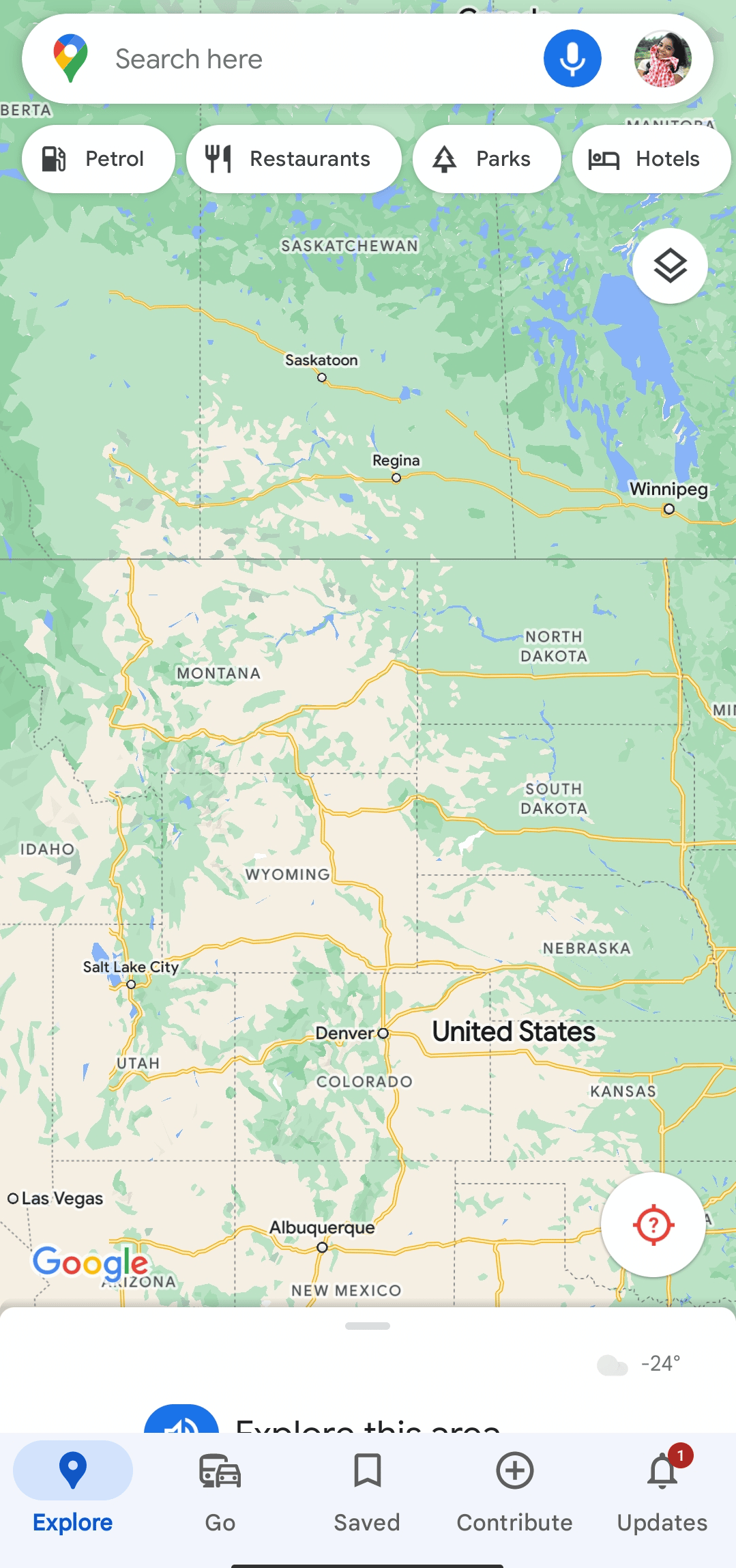 Abre la app de Google Maps en tu móvil |  punto medio entre ciudades