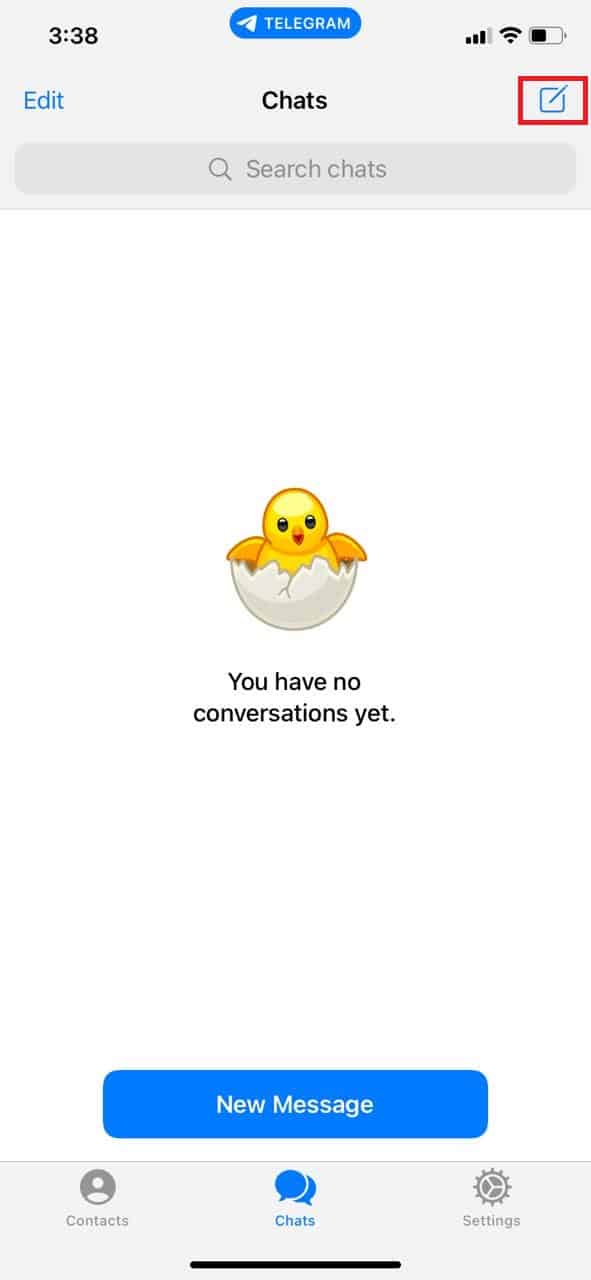 Toca el icono del bloc de notas.  Cómo crear un canal de Telegram