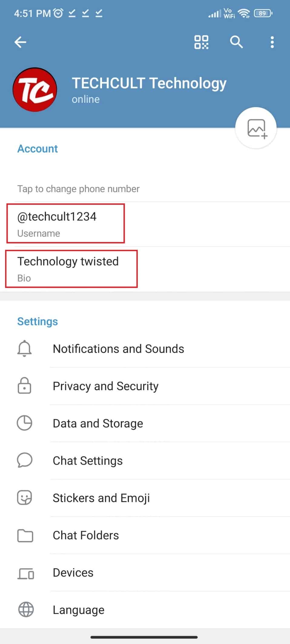 Optimice los detalles relacionados con la empresa, como el nombre de usuario, la biografía y la foto de perfil. 
