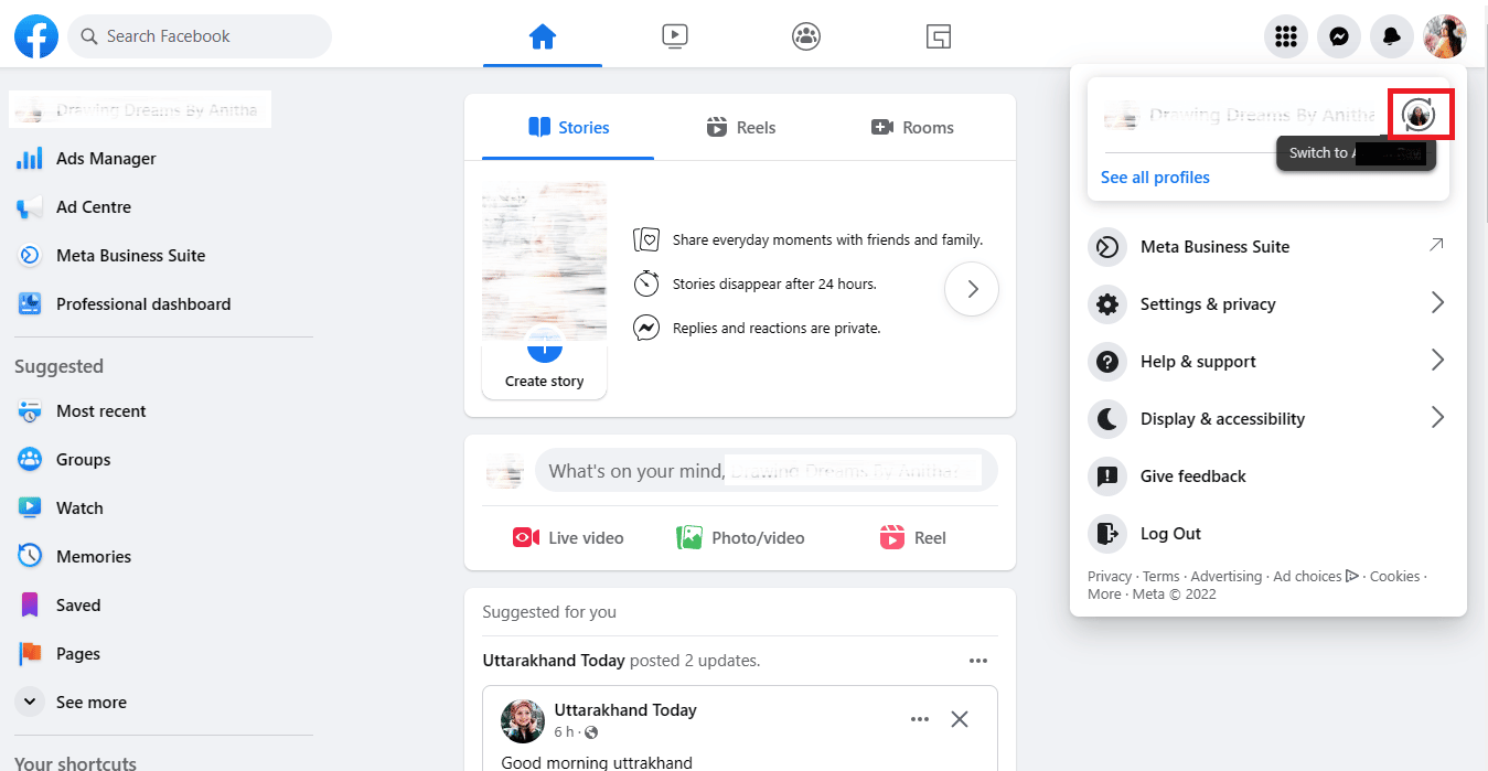 Haga clic en el icono pequeño con la imagen de la pantalla con una flecha circular 