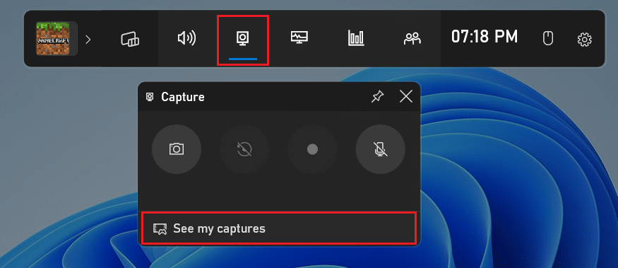 Haga clic en la pestaña Capturar - Ver mis capturas