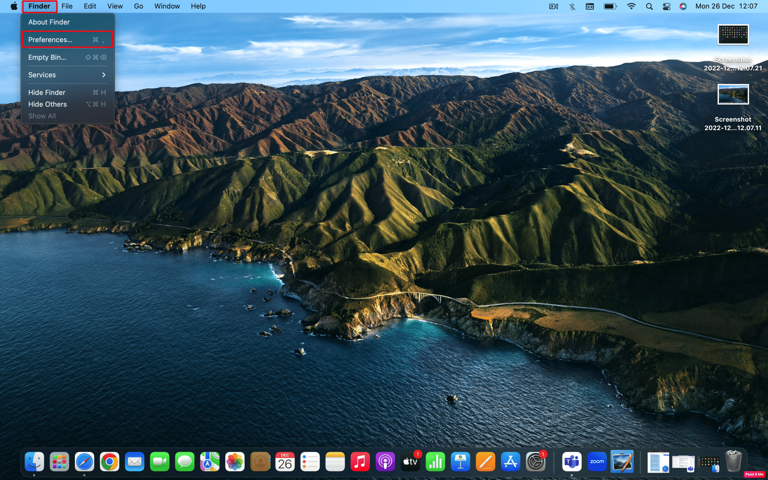 elegir preferencias | Cómo abrir la carpeta de aplicaciones en Mac