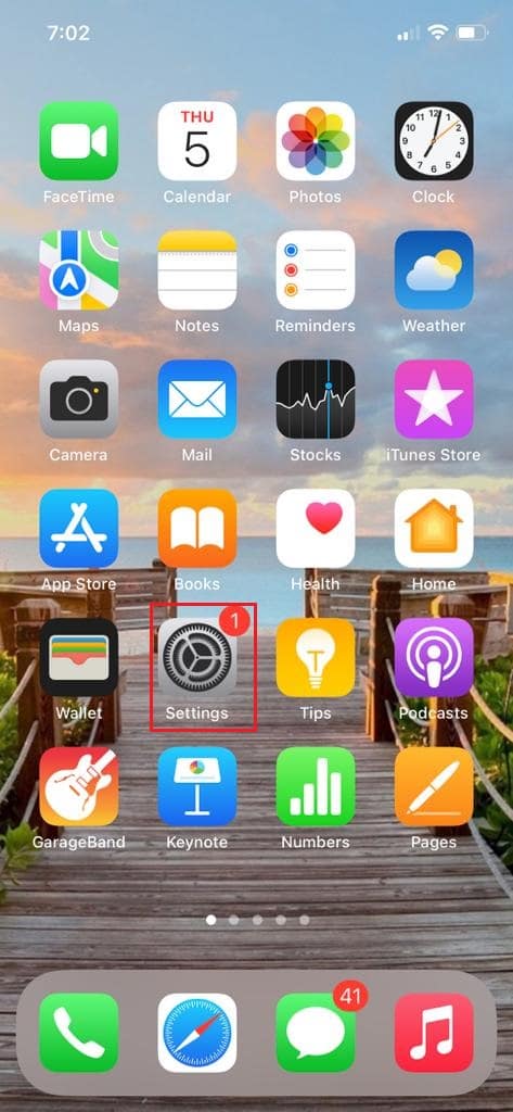 Abra Configuración en su iPhone. 