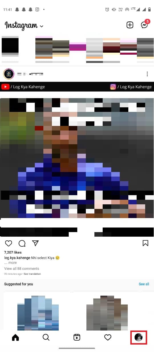 Toca el ícono de perfil