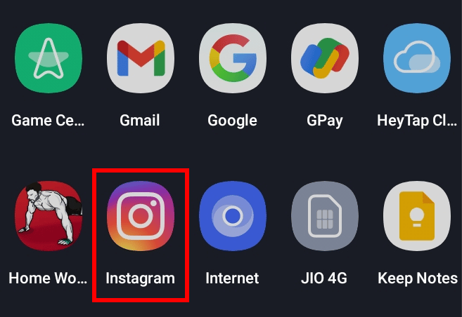 Abre la aplicación de Instagram en tu dispositivo.  | 