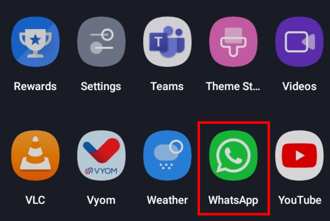 Abra la aplicación WhatsApp en su dispositivo.