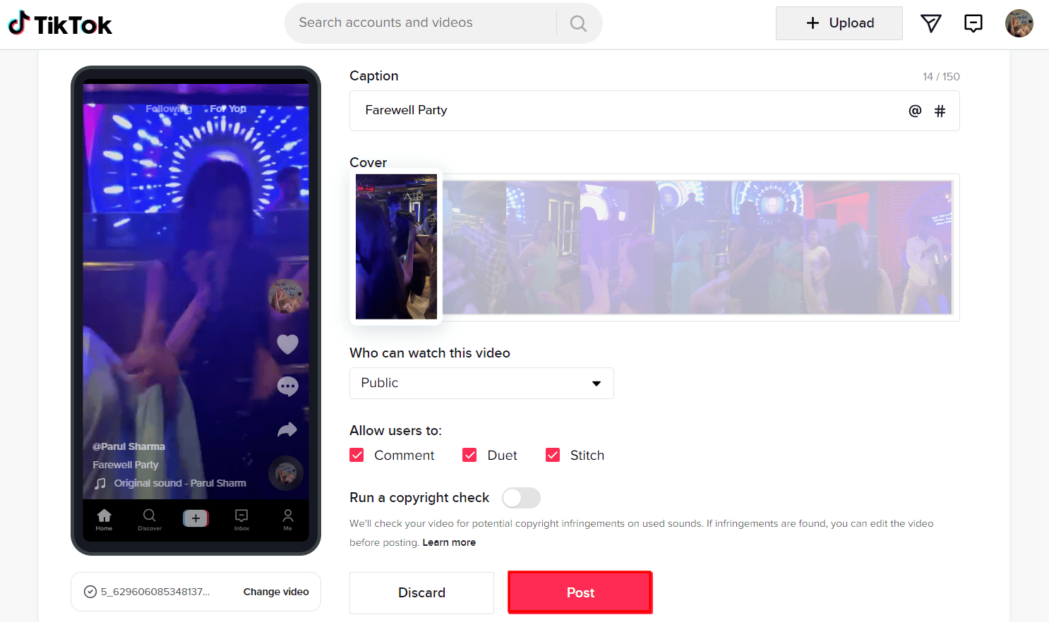 haga clic en Publicar. Cómo Editar texto en TikTok” width=”800″ height=”475″></p><p><strong>Lea también:</strong> <a rel=
