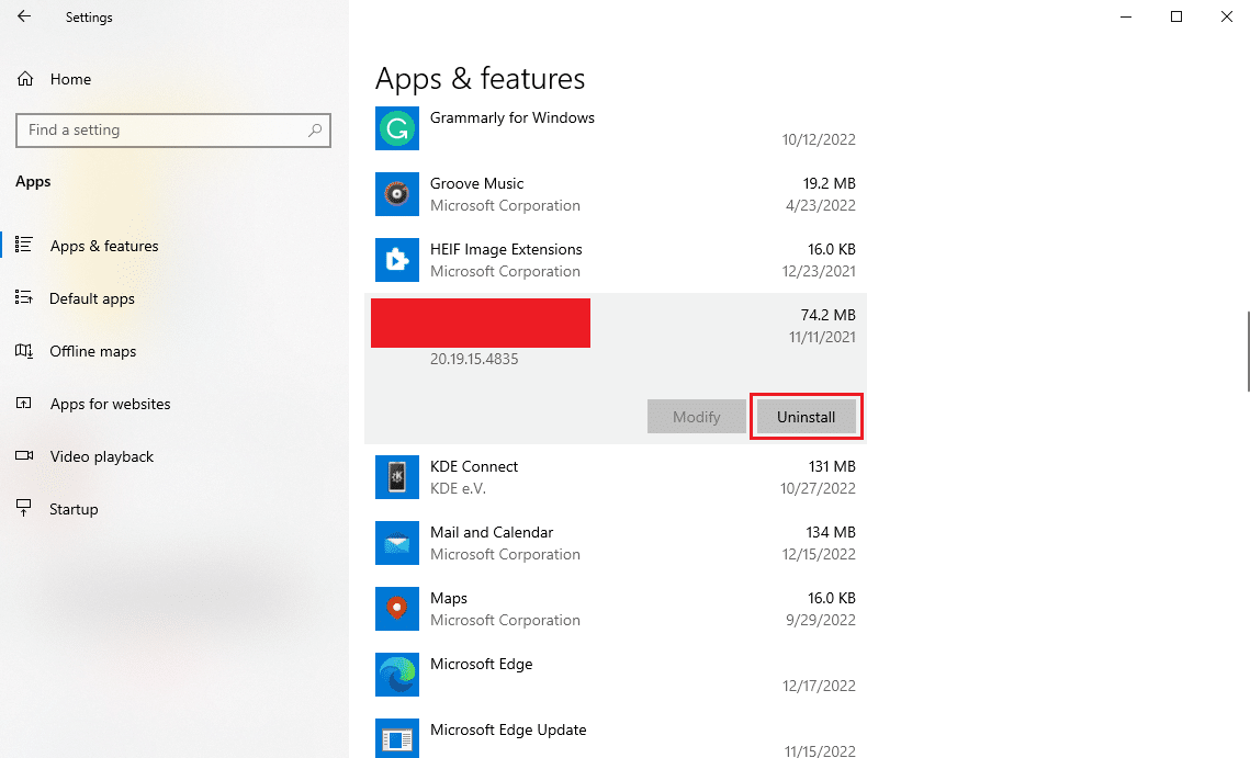localice HP Support Solution Framework, selecciónelo y luego haga clic en Desinstalar