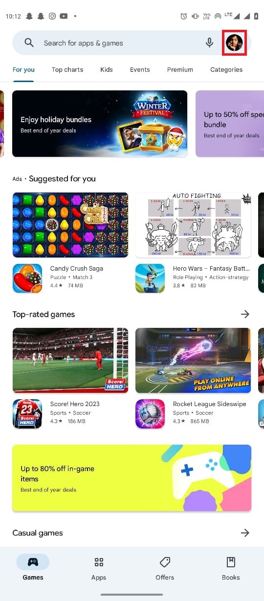 toca el icono de perfil. Solucionar el problema de actualización de WebView del sistema Android