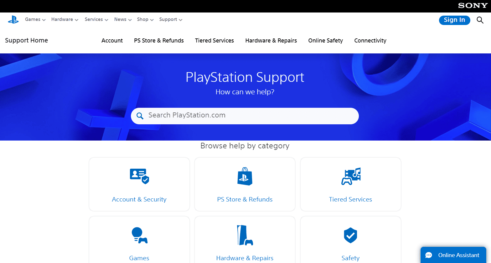 Póngase en contacto con el soporte de PlayStation