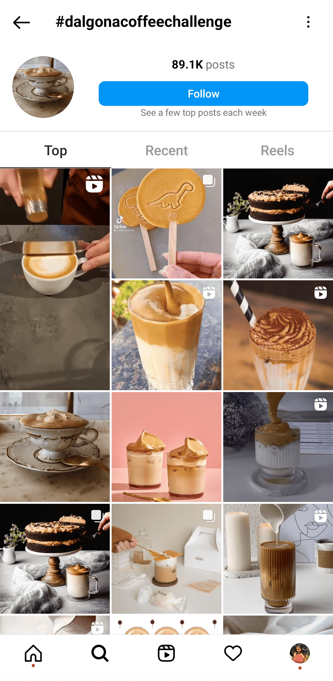 Desafío del café Dalgona |  Cómo hacer el desafío de los 10 años en Facebook e Instagram