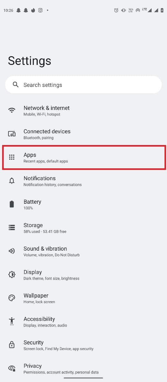toca Aplicaciones.  Cómo arreglar Google Chrome sigue fallando en Android