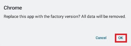 toca Aceptar para confirmar la acción