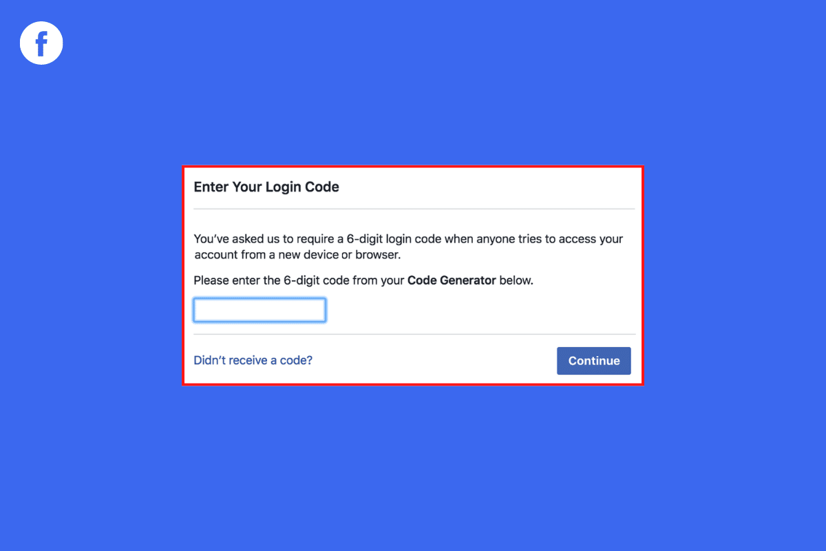 Solucionar el problema del código de inicio de sesión de Facebook