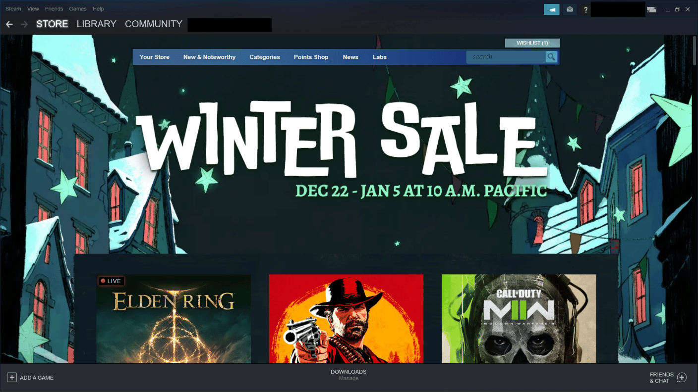 Abre la aplicación Steam 