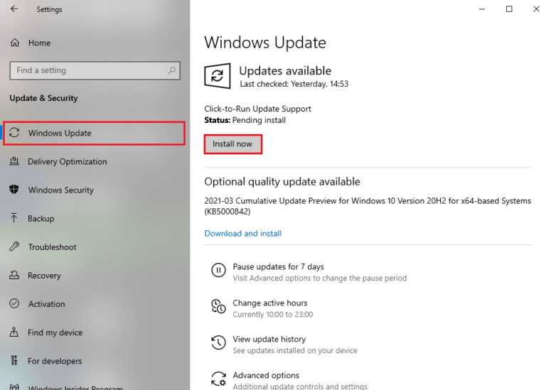Actualizar el sistema operativo Windows