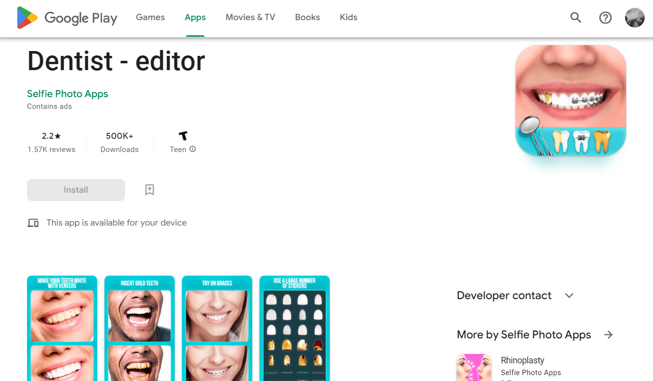 Dentista - editor |  Cómo obtener un filtro de dientes rectos en Instagram