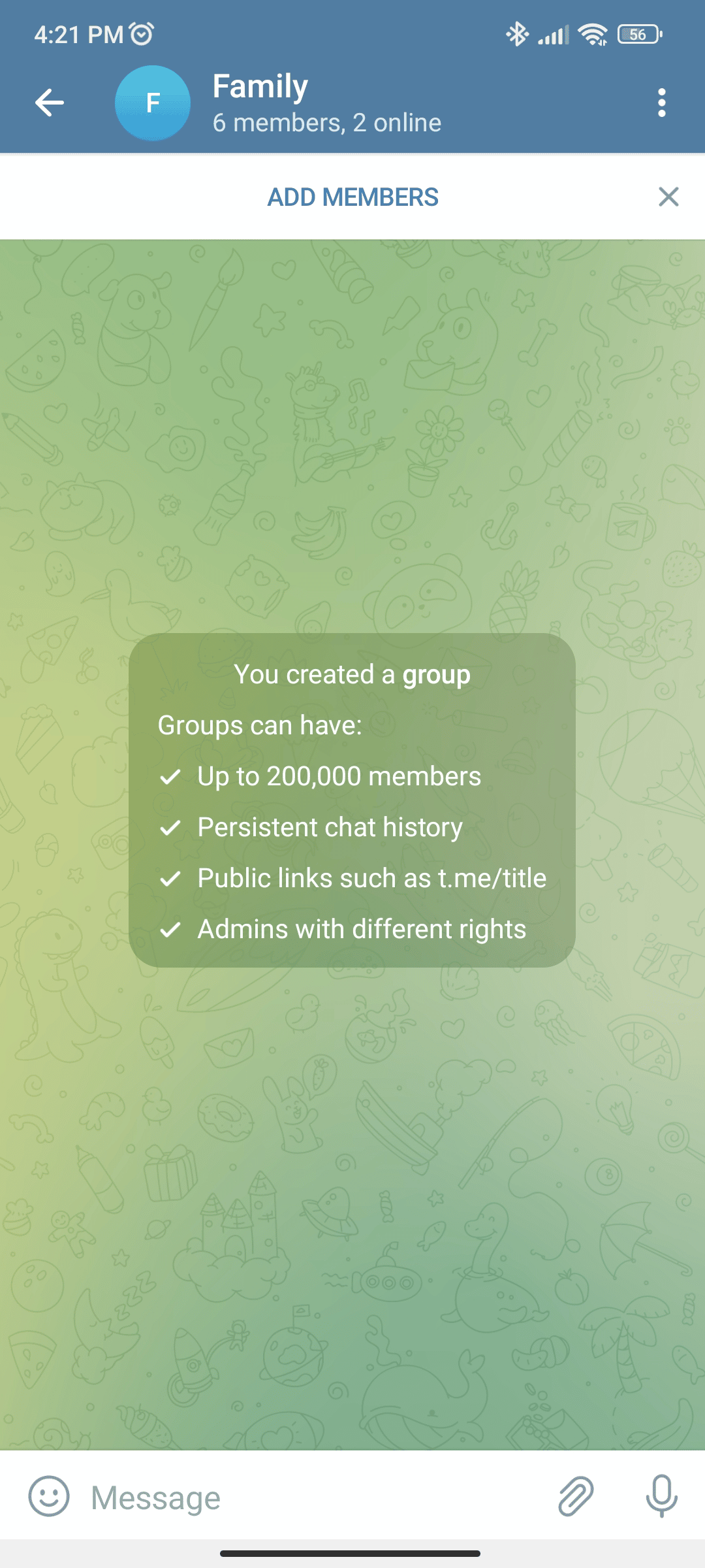 Abra el grupo de Telegram en el que desea eliminar un miembro 