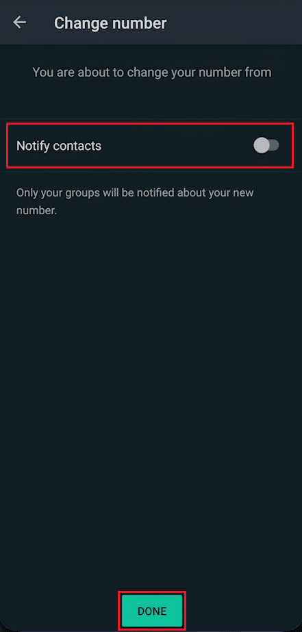 Notificar contactos - HECHO