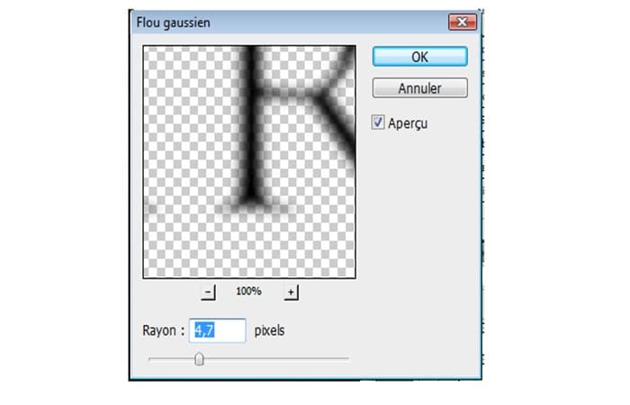 Menú> Filtro> Atenuación> Desenfoque gaussiano