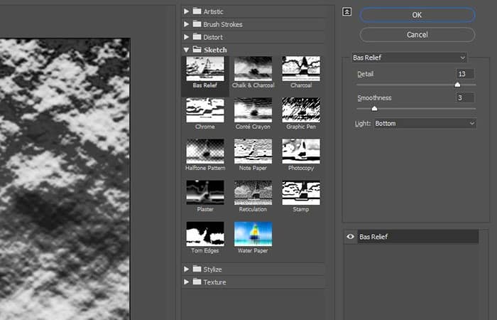  Filtro> Renderizar> Nubes.