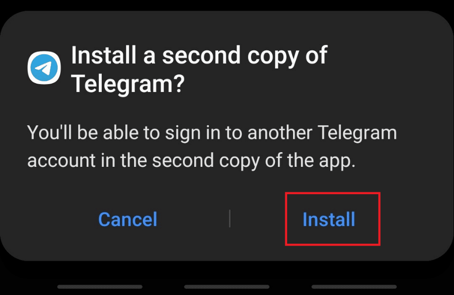 Seleccione Instalar.  Cómo instalar la misma aplicación dos veces sin espacio paralelo