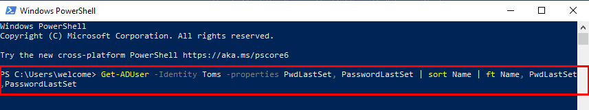 Cómo encontrar la última contraseña establecida usando PowerShell ...