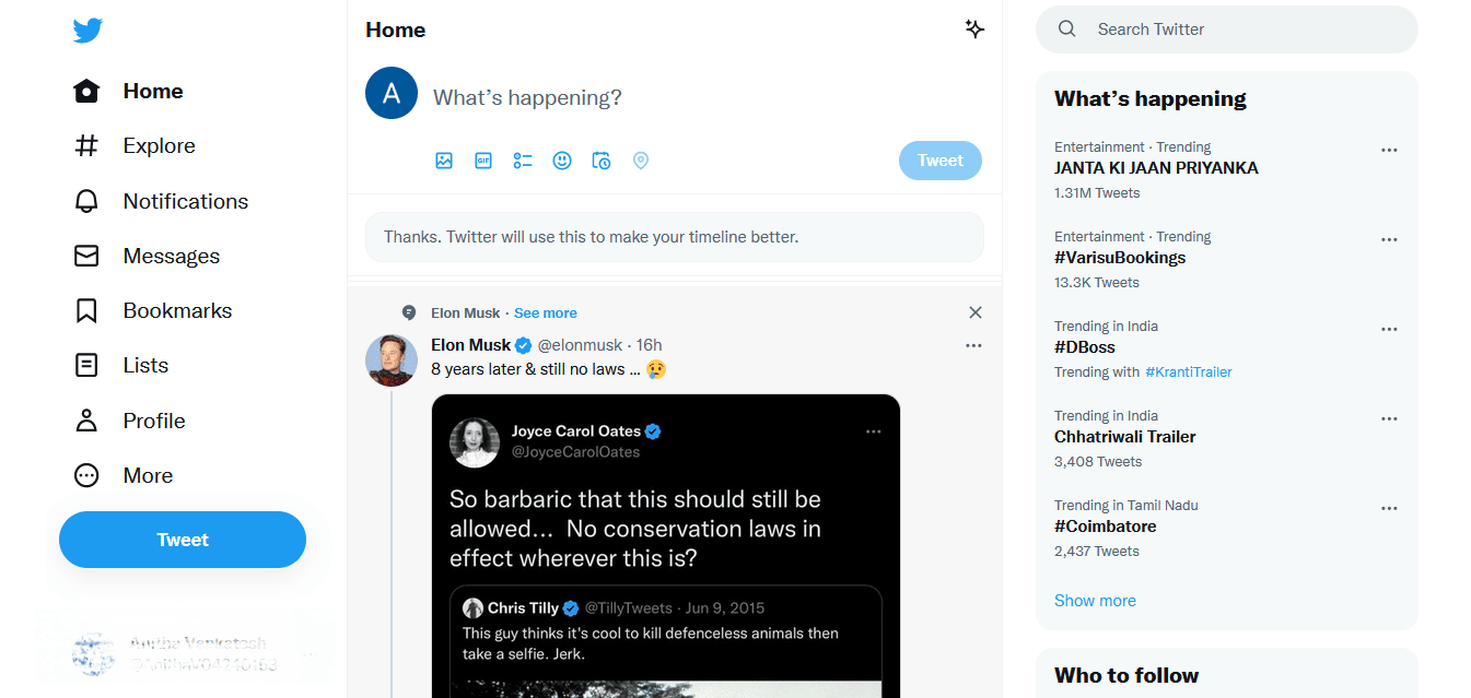 Abre Twitter en tu escritorio.  ¿Puedes ver quién acecha tu perfil de Twitter?