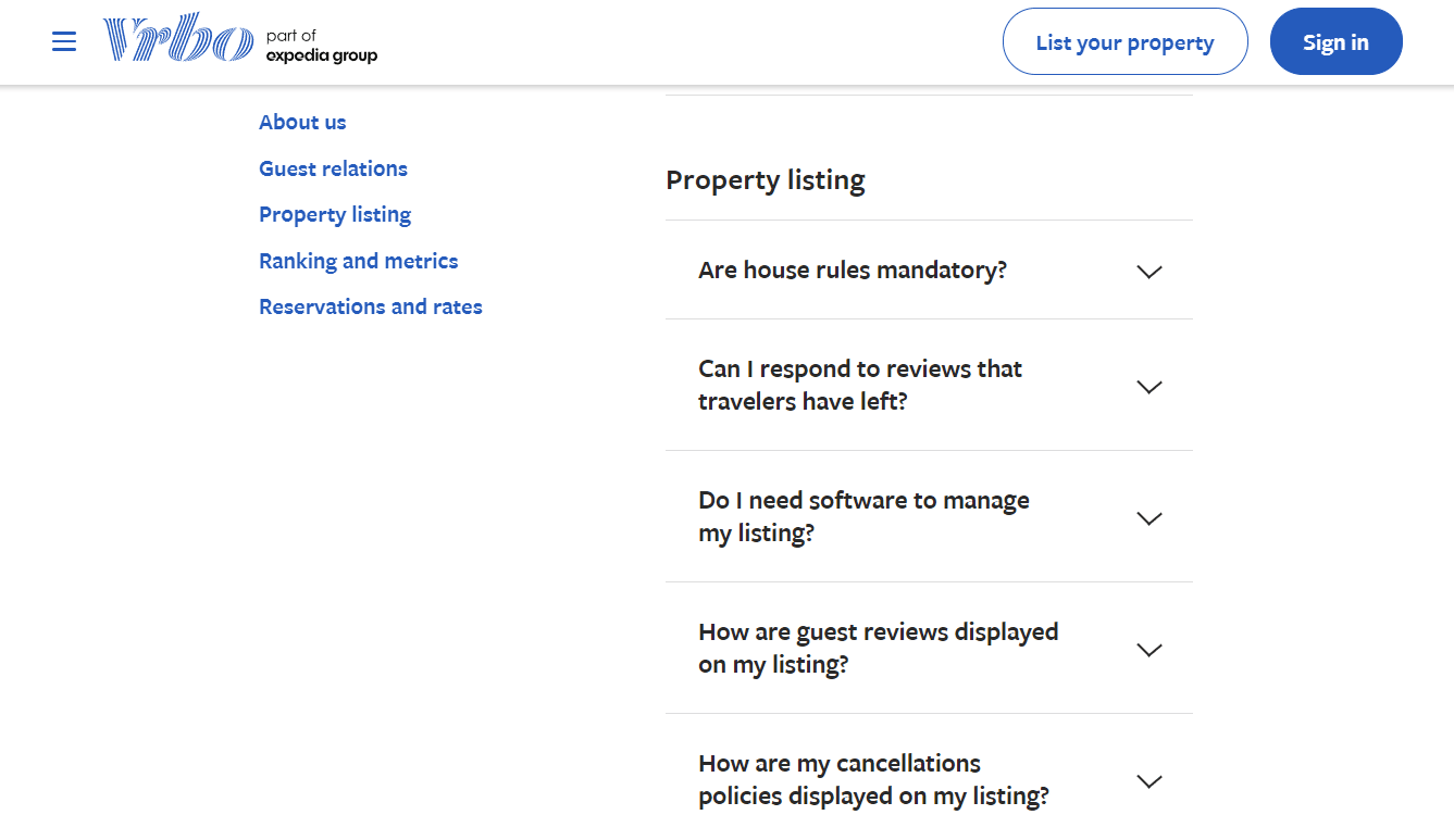 Preguntas frecuentes sobre VRBO para propietarios |  Cómo eliminar una cuenta VRBO