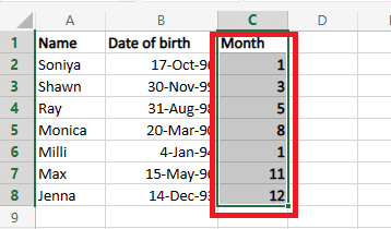 Sus datos ahora están ordenados en consecuencia | Cómo ordenar por fecha en Microsoft Excel
