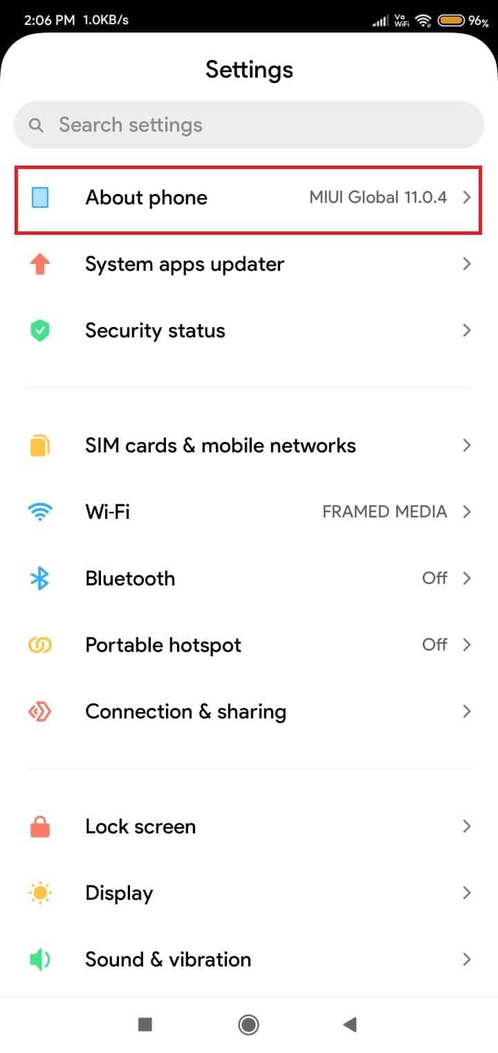 Toca Acerca del teléfono. ¿Por qué mi teléfono dice LTE en lugar de 5G?