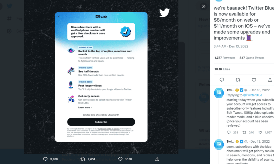 Twitter azul destacado
