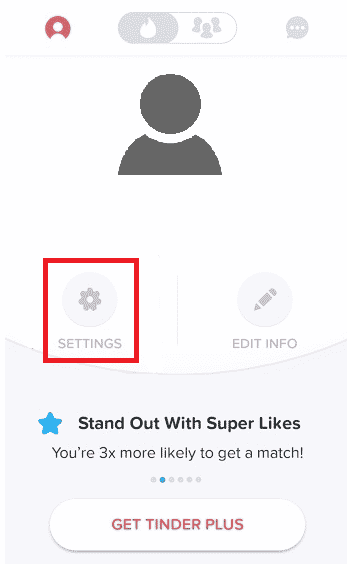 Toca Configuración. | Cómo eliminar coincidencias en Tinder