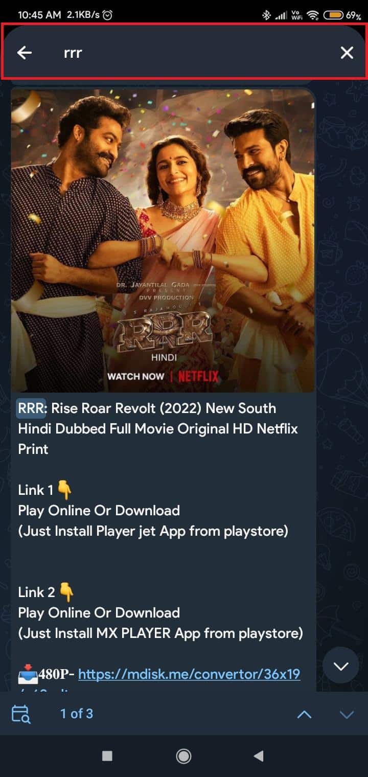 busca el nombre de la pelicula