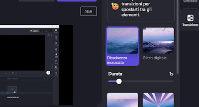 Transición de vídeo de Clipchamp Transición