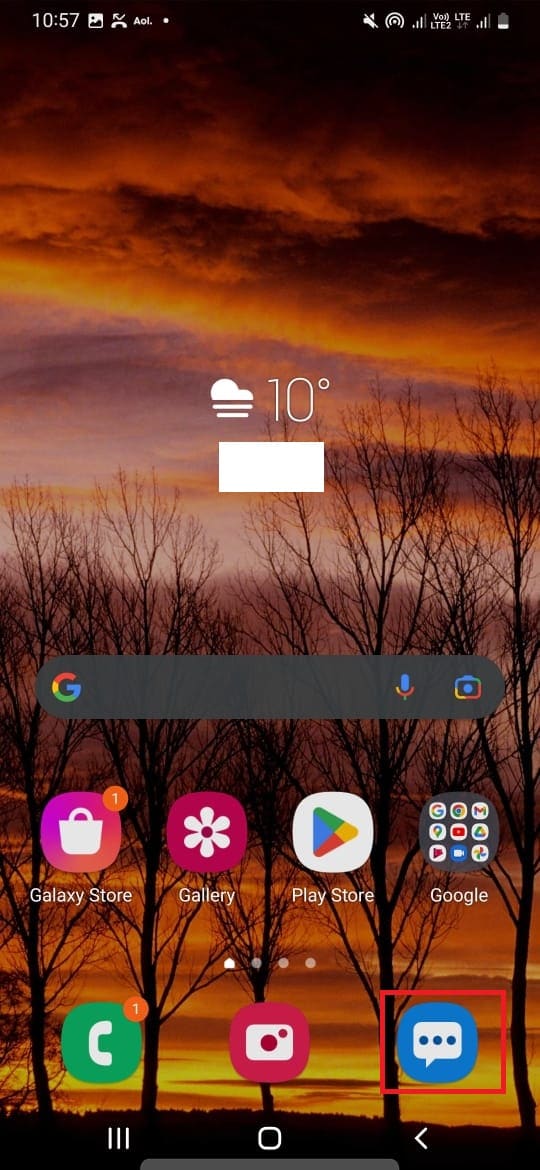 Abra la aplicación Mensajes en su teléfono.  Cómo cambiar los sonidos de notificación para diferentes aplicaciones en Samsung